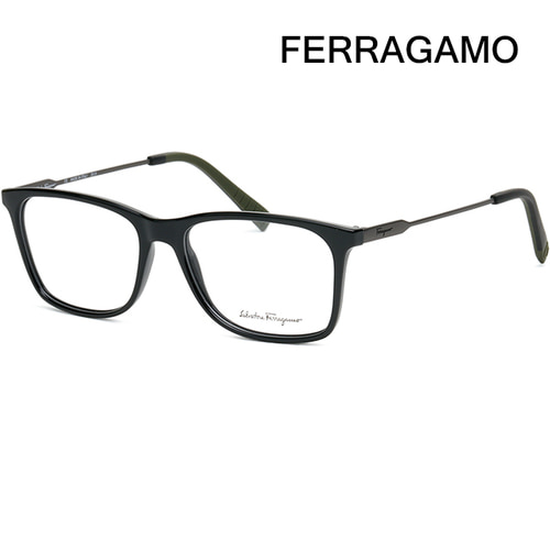 페라가모 안경테 SF2876 021 명품 사각 뿔테 블랙
